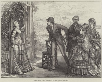 Scéna z představení Old Soldiers v divadle Strand Theatre od David Henry Friston