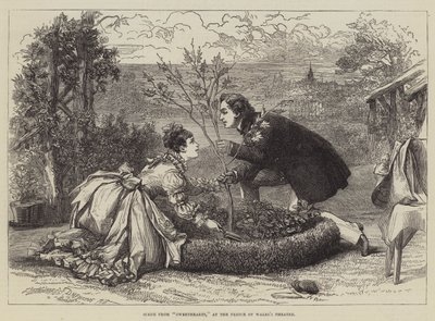 Scéna z Sweethearts, v divadle prince z Walesu od David Henry Friston