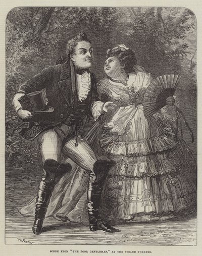 Scéna z The Poor Gentleman, v divadle Strand od David Henry Friston