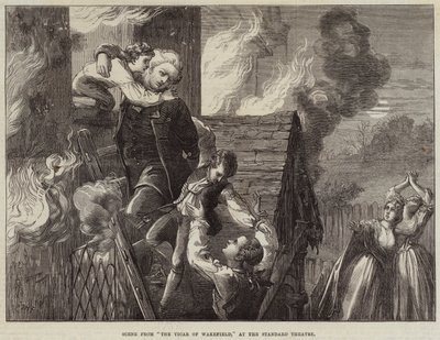 Scéna z Vicar of Wakefield, v divadle Standard od David Henry Friston