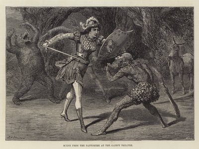 Scéna z Pantomimy v Divadle Gaiety od David Henry Friston