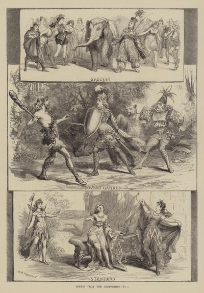 Scény z Pantomimy od David Henry Friston