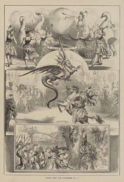Scény z Pantomimy od David Henry Friston