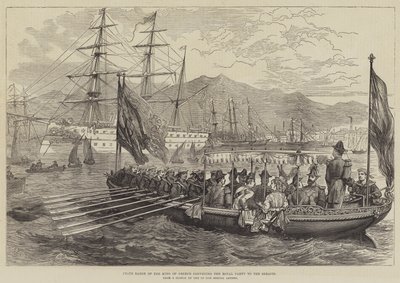 Státní bárka řeckého krále přenášející královskou párty k Serapisům od David Henry Friston