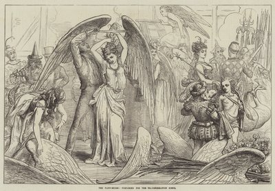Pantomimy, příprava na scénu proměny od David Henry Friston