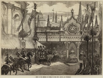 Návštěva ruského císaře ve městě, příjezd do Guildhallu od David Henry Friston