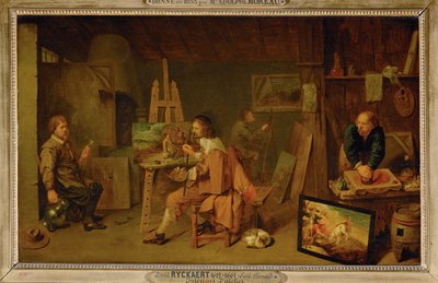 Malíři v ateliéru ... od David III Ryckaert