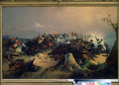 Útok Čerkesů ruské jízdy 24. května 1846 (Útok Čerkešů na ruskou jízdu 24. května od David Johann Friedrch Koenig
