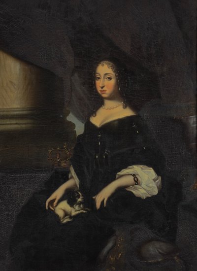 Portrét Hedvigy Eleonory z Holstein-Gottorpu (1636–1715), štítek QS:Lsv, „Portrét Hedvigy Eleonory“label QS:Len, „Portrét Hedvigy Eleonory z Holstein-Gottorpu (1636–1715)“ od David Klöcker Ehrenstrahl
