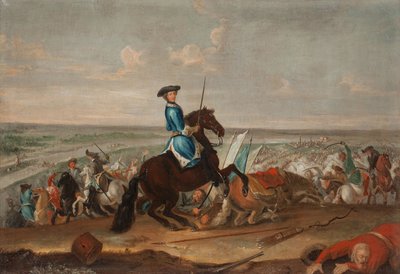 Král Karel XII. v bitvě u Narvy 19. listopadu 1700 od David Krafft von
