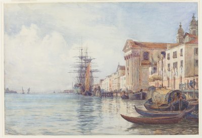Kanál Giudecca s lodní dopravou poblíž Chiesa dei Gesuati od David Law
