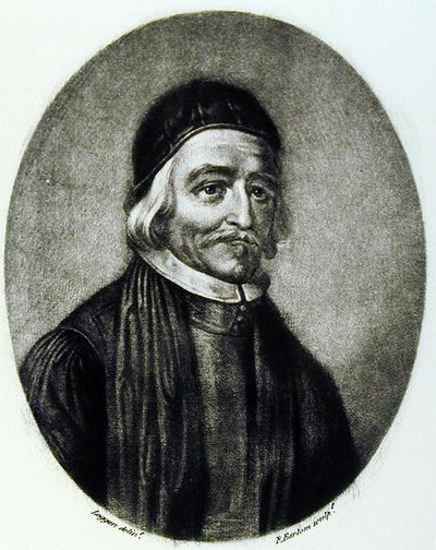 Portrét Dr. Thomase Baileyho, vyrytý Richardem Earlomem (1743-1822) z Illustrious Characters in British History (mezzotinta) od David Loggan