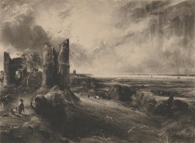Hrad Hadleigh: Velká deska, 1830-32. od David Lucas