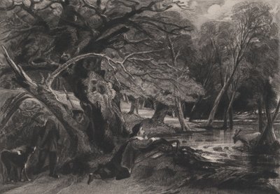 Jacques a zraněný jelen Shakespeare, Jak se vám líbí, 2. dějství, scéna 1, 1830. od David Lucas