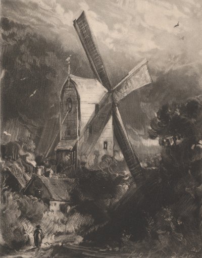 Mill poblíž Brightonu, 1829. od David Lucas