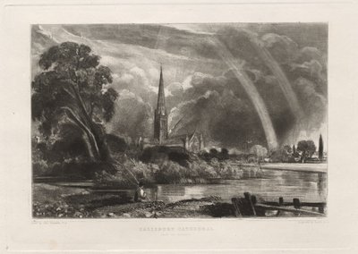 Salisbury Cathedral from the Meadows (Small Plate) od David Lucas