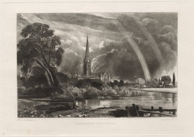 Katedrála v Salisbury z Meadows Small Plate, 1855. od David Lucas