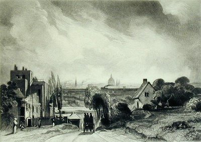 Chata sira Richarda Steela, Hampstead Road od David Lucas