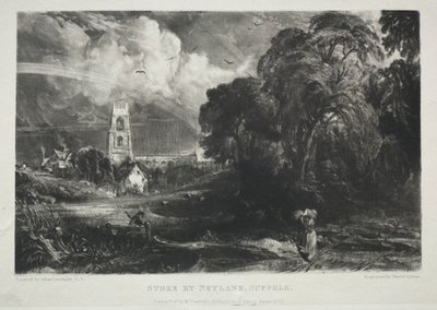Různé předměty krajiny, charakteristické pro anglické scenérie z obrázků malovaných Johnem Constablem, R.A.: Stoke od Neylanda, Suffolk od David Lucas