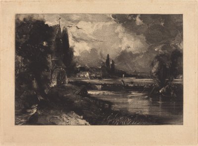 Mlýn poblíž Colchesteru od David Lucas after John Constable