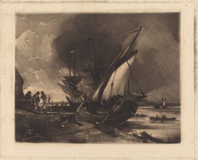 Pohled na Orwell od David Lucas after John Constable