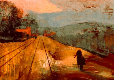 Červené ulice, 2017 (malba) od David McConochie