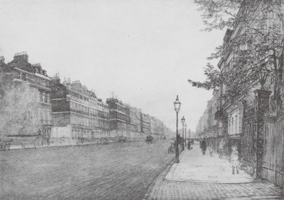 Londýn: Portland Place (barevná litografie) od David Muirhead (after) Bone