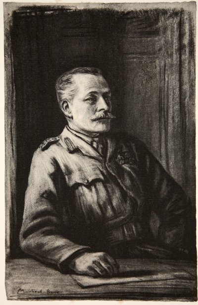 Generál Sir Douglas Haig, ilustrace z knihy "The Western Front", vydavatelství Country Life Ltd. od David Muirhead Bone