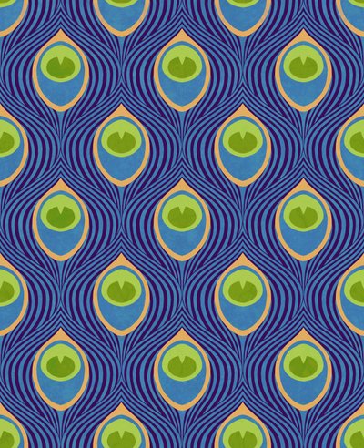 Peacock Blue, 2019 (smíšená digitální technika) od David Newton