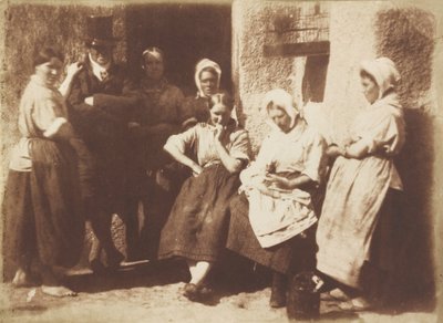 Dveře pilotní chaty v Newhavenu, 1845 (foto) od David Octavius Hill