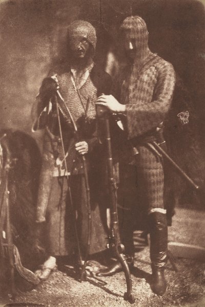 Afghánská nebo čerkeská zbroj, 1843 (foto) od David Octavius Hill