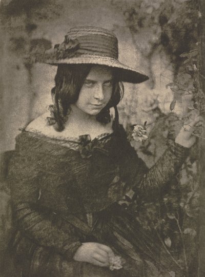 Kamera: Dívka ve slaměném klobouku od David Octavius Hill