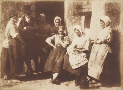 Dveře pilotní chaty Newhaven od David Octavius Hill and Robert Adamson