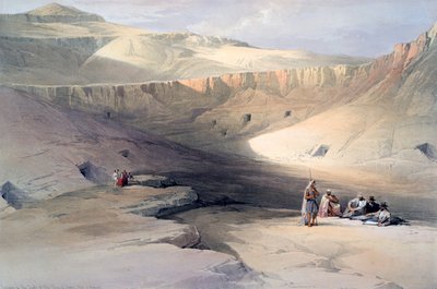 „Vchod do hrobek thébských králů, Bab-el-Malouk“, 19. století od David Roberts, Louis Haghe