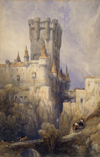 Alcazar, Segovia, Španělsko, 1836 od David Roberts