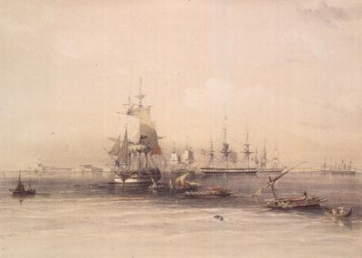 Příjezd do Alexandrie, z knihy "Egypt a Núbie", svazek 3 (litografie) od David Roberts