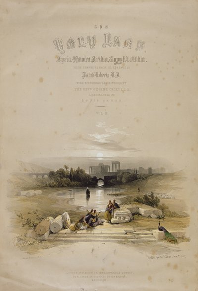 Baalbec z fontány, 7. května 1839, titulní strana II. dílu 