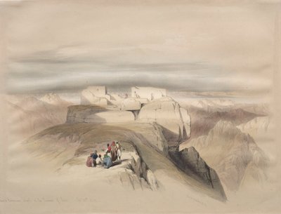 Křesťanské a Mahomedánské kaple na summitu na Sinaji od David Roberts