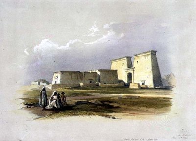 Dakke, z knihy "Egypt a Núbie", svazek 1 (litografie) od David Roberts