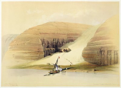 Vykopaný chrám Abu Simbel, Núbie, Egypt, c1845 od David Roberts