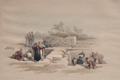 Fontána v Káně, 1839. od David Roberts