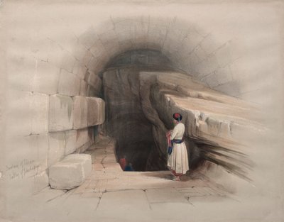 Fontána Siloe, údolí Jozafat od David Roberts