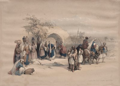 Fontána Panny Marie, Nazaret od David Roberts