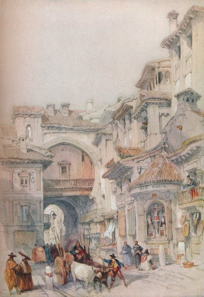 Brána Vivarrambla, Granada, 30. léta 19. století, 1930. od David Roberts