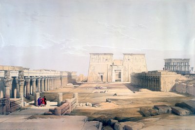 Velký přístup k chrámu Philae, Núbie, 19. století od David Roberts