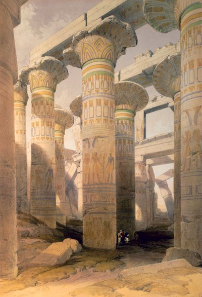 Sloupový sál, Karnak, Egypt, 19. století od David Roberts