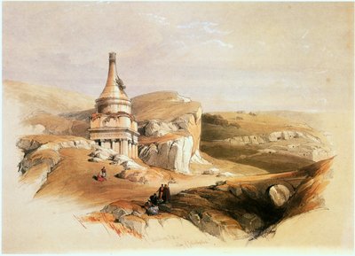 Ve Svaté zemi: (foto): Jeruzalém, Kidronské údolí, Abšalomův hrob... od David Roberts