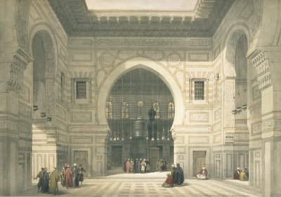 Interiér mešity sultána Hasana, Káhira, z Egypta a Núbie, sv.3 od David Roberts
