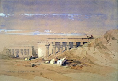 Boční pohled na chrám s názvem Typhonaeum v Dendera, Egypt, 19. století od David Roberts