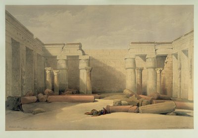 Medinet Habu, márnice Ramsese III. v Thébách od David Roberts